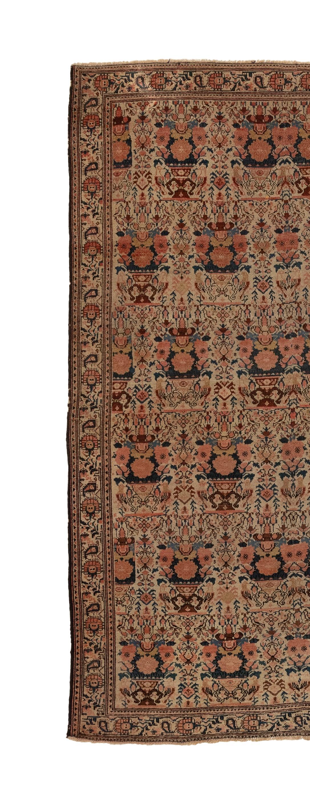 Hand-Knotted Antique Fine Malayer Rug For Sale