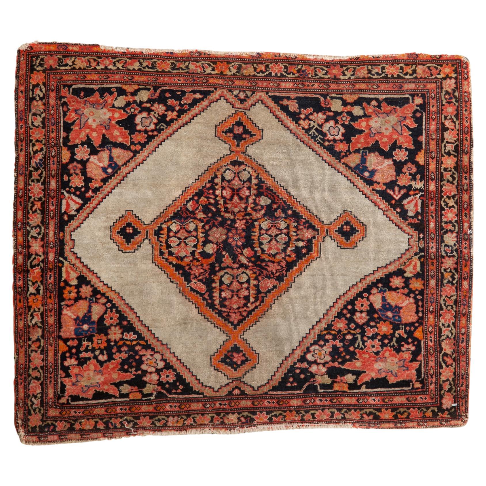 Antique Fine Malayer Square Rug