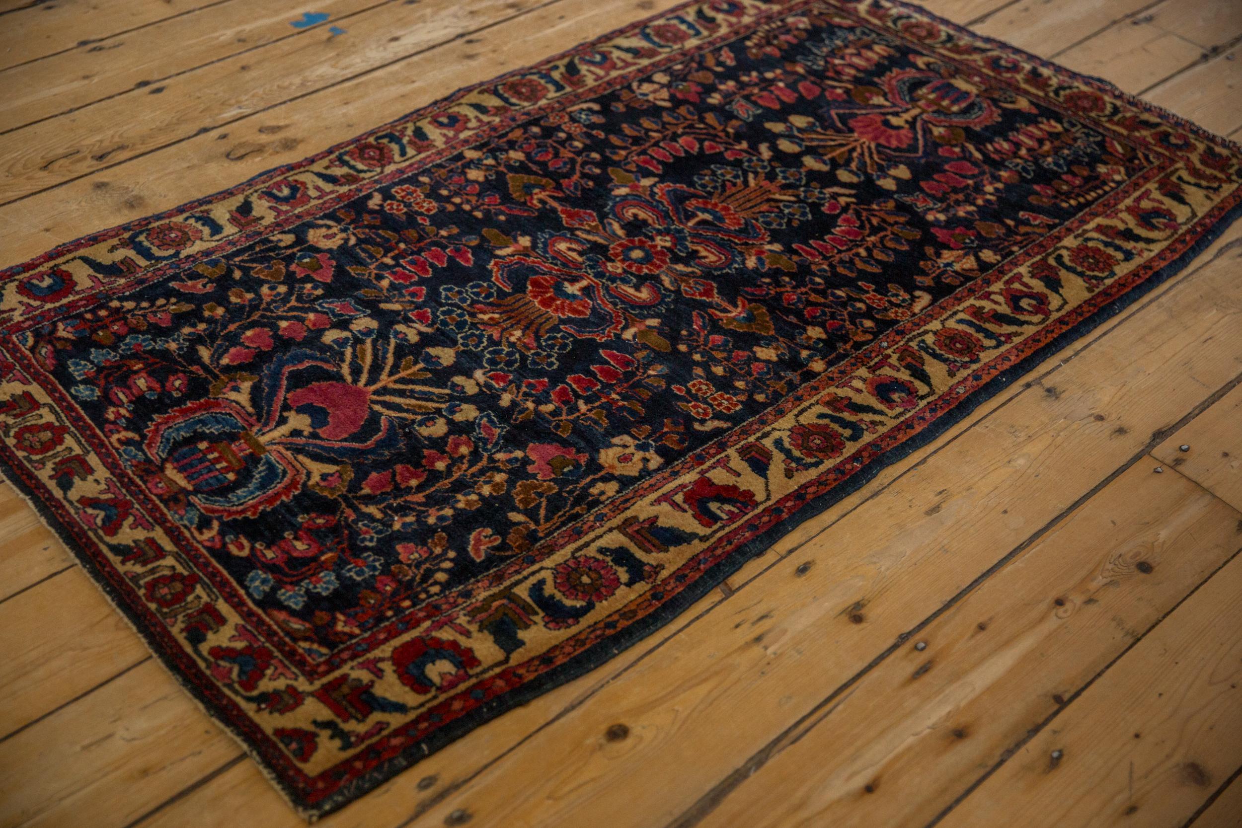 Hand-Knotted Antique Fine Mohajeran Sarouk Rug Runner For Sale