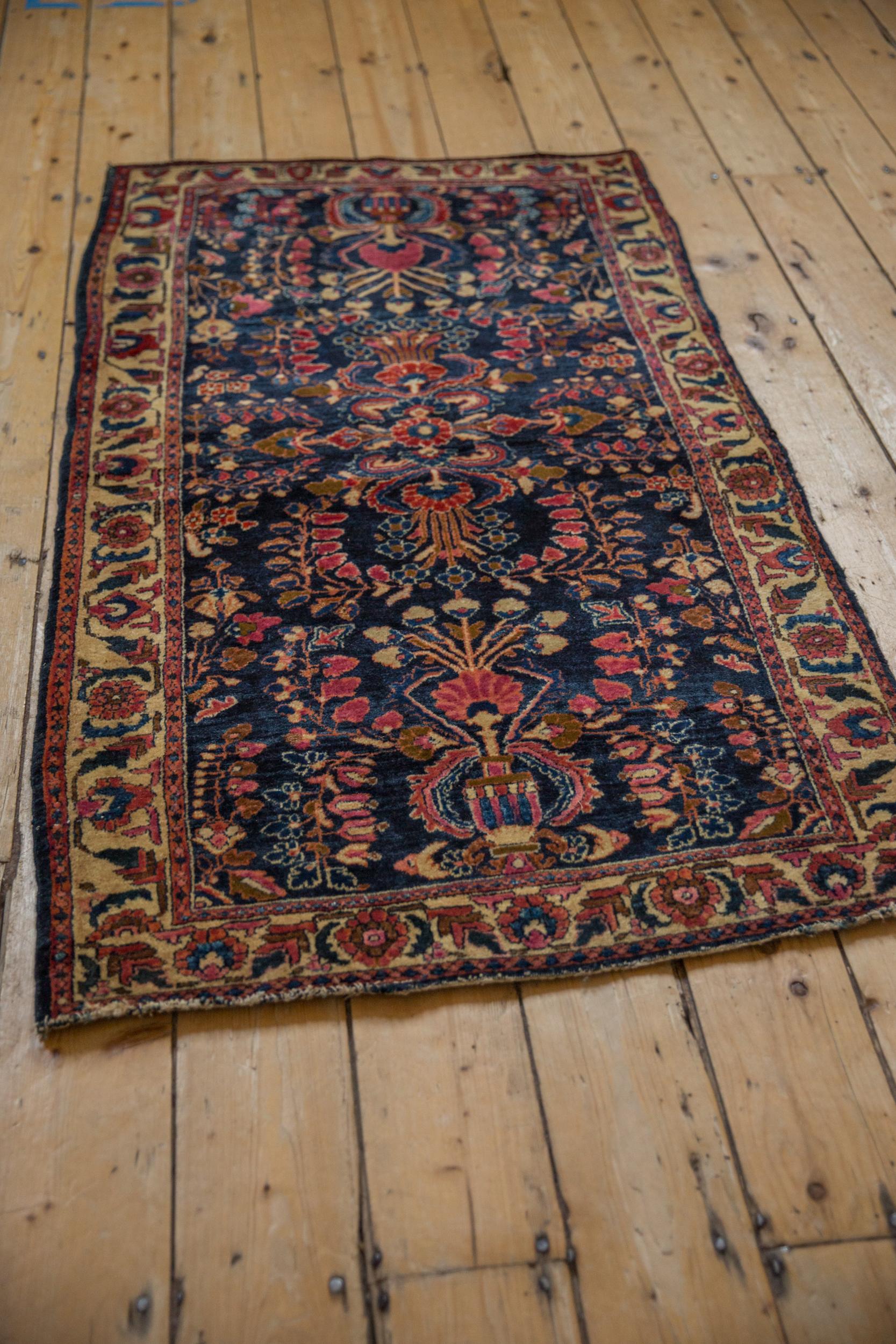 Antique Fine Mohajeran Sarouk Rug Runner In Fair Condition For Sale In Katonah, NY