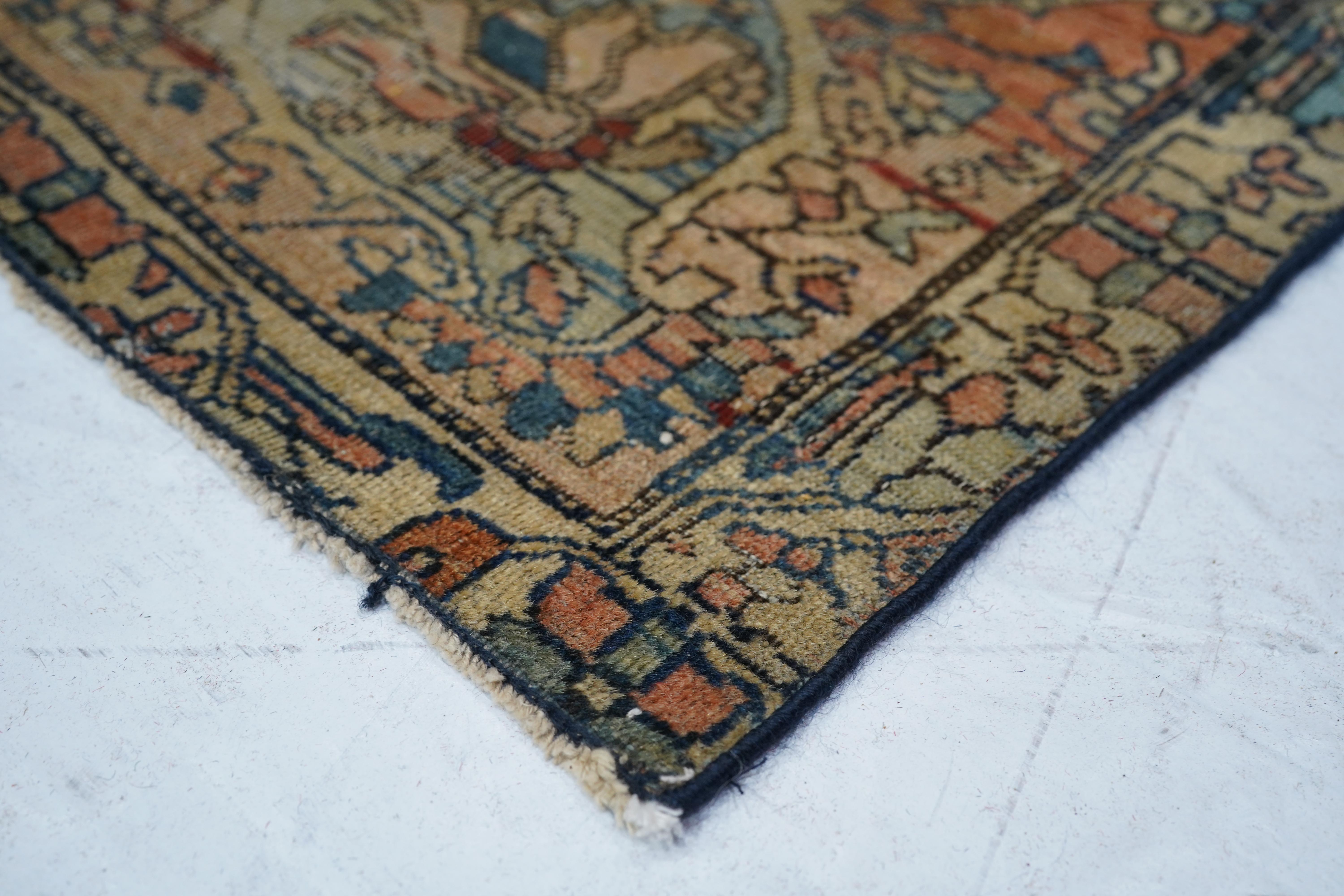 Antike Fein Mohtasham Kashan Teppich 5'5