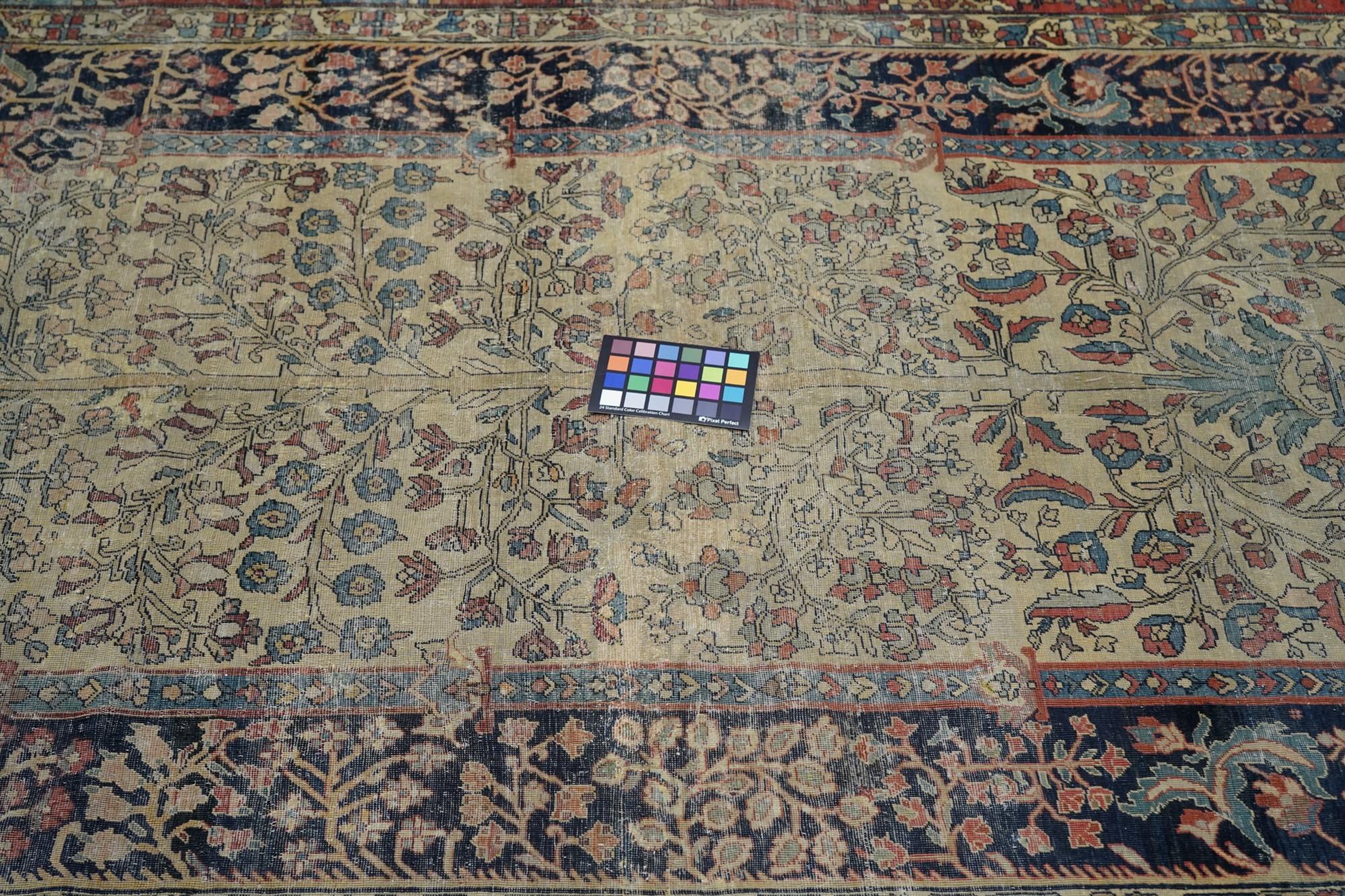 Antike Fein Mohtasham Kashan Teppich 5'5