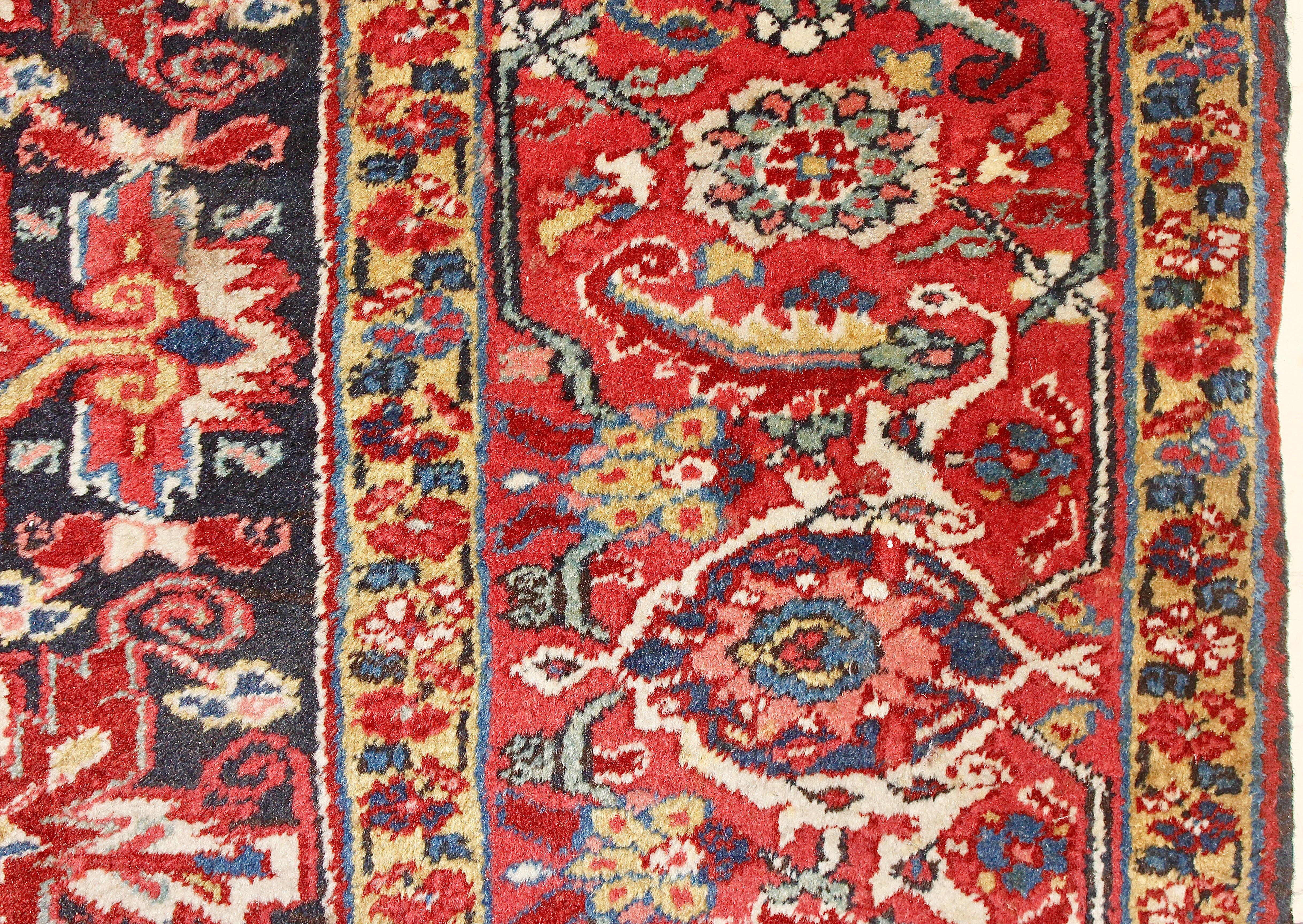 Wool Antique, Fine Orient Rug, Carpet, Hand Knotted For Sale