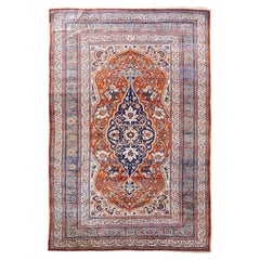 Antique Fine Persian Heriz silk Rug 4’3” x 6’5”