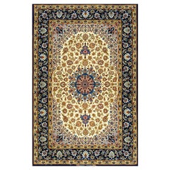 Mid 20th Century Persian Isfahan Carpet on Silk Foundation (3'7"x5'6 - 109x167)