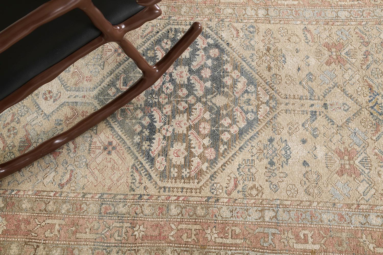 Antique Fine Persian Malayer by Mehraban Rugs In Good Condition For Sale In WEST HOLLYWOOD, CA