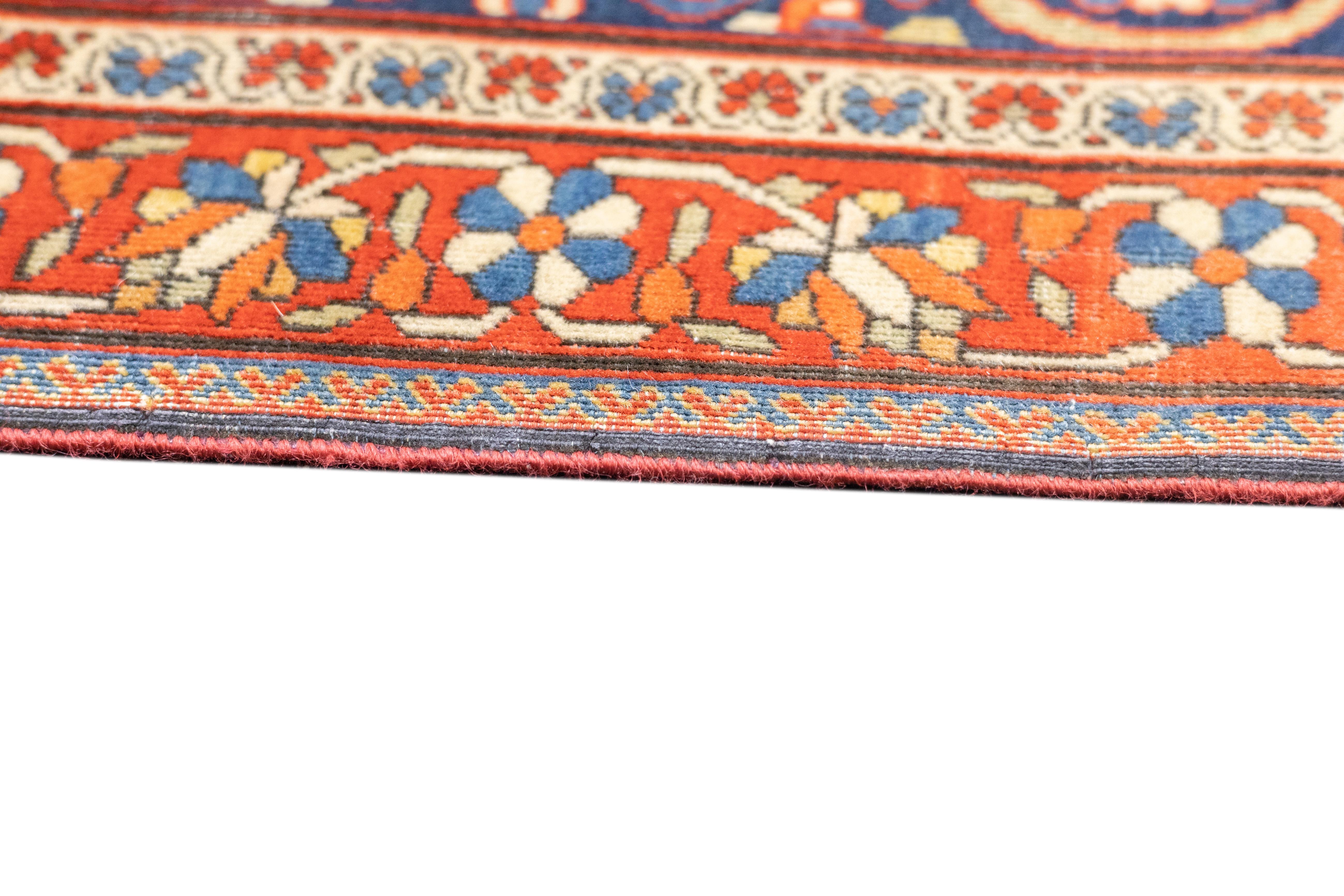 Antike feine persische Mohtasham Kashan Teppich 4'5