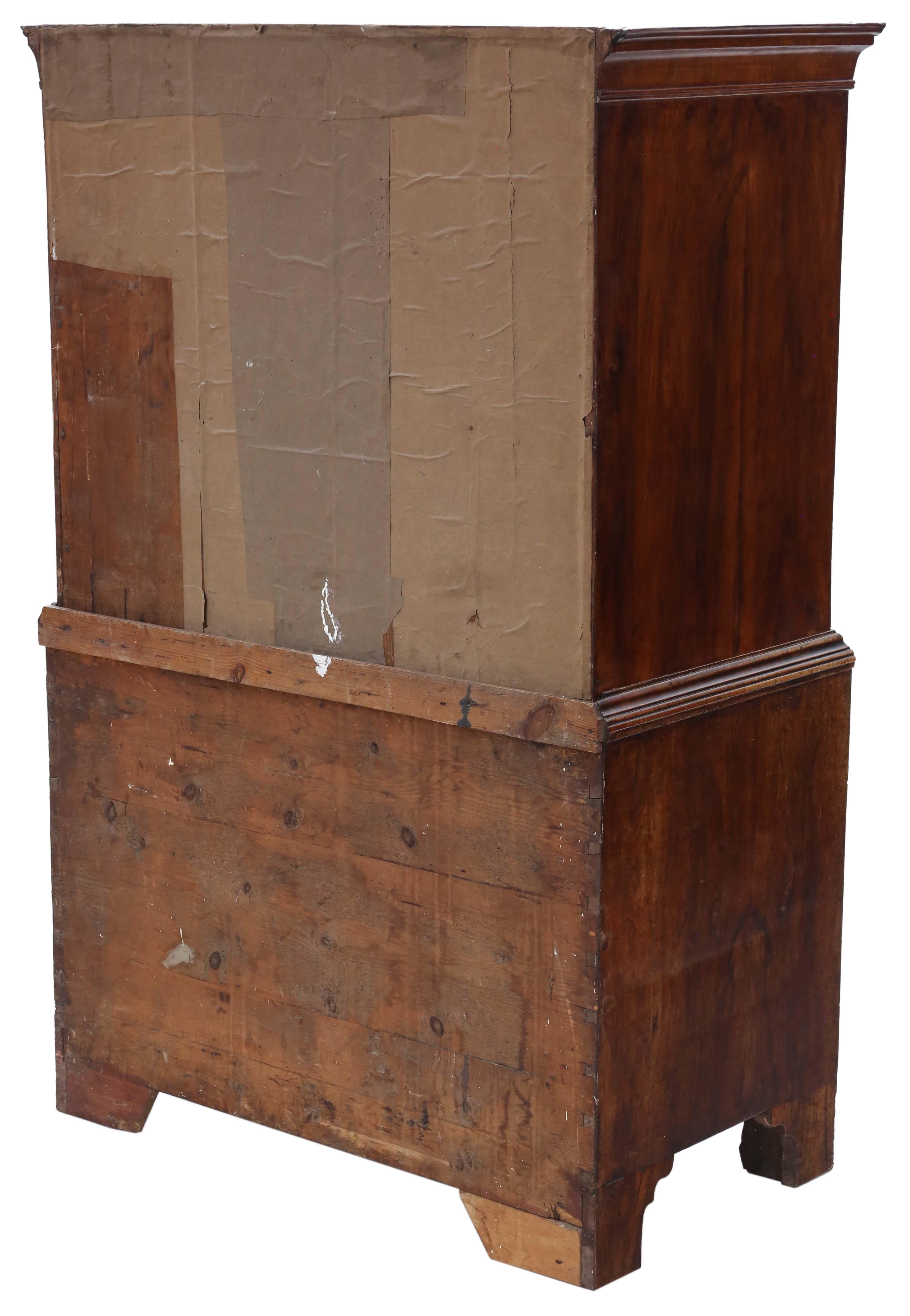 Ancienne commode en ronce de noyer du XVIIIe siècle à tiroirs en vente 3
