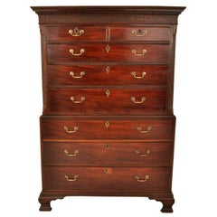 Antique Fine Quality 18th Century Georgian Mahogany Chest on Chest Tallboy, 1780