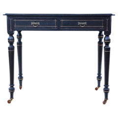 Antique Fine Quality 19th Century Ebonised Writing Dressing Table Desk