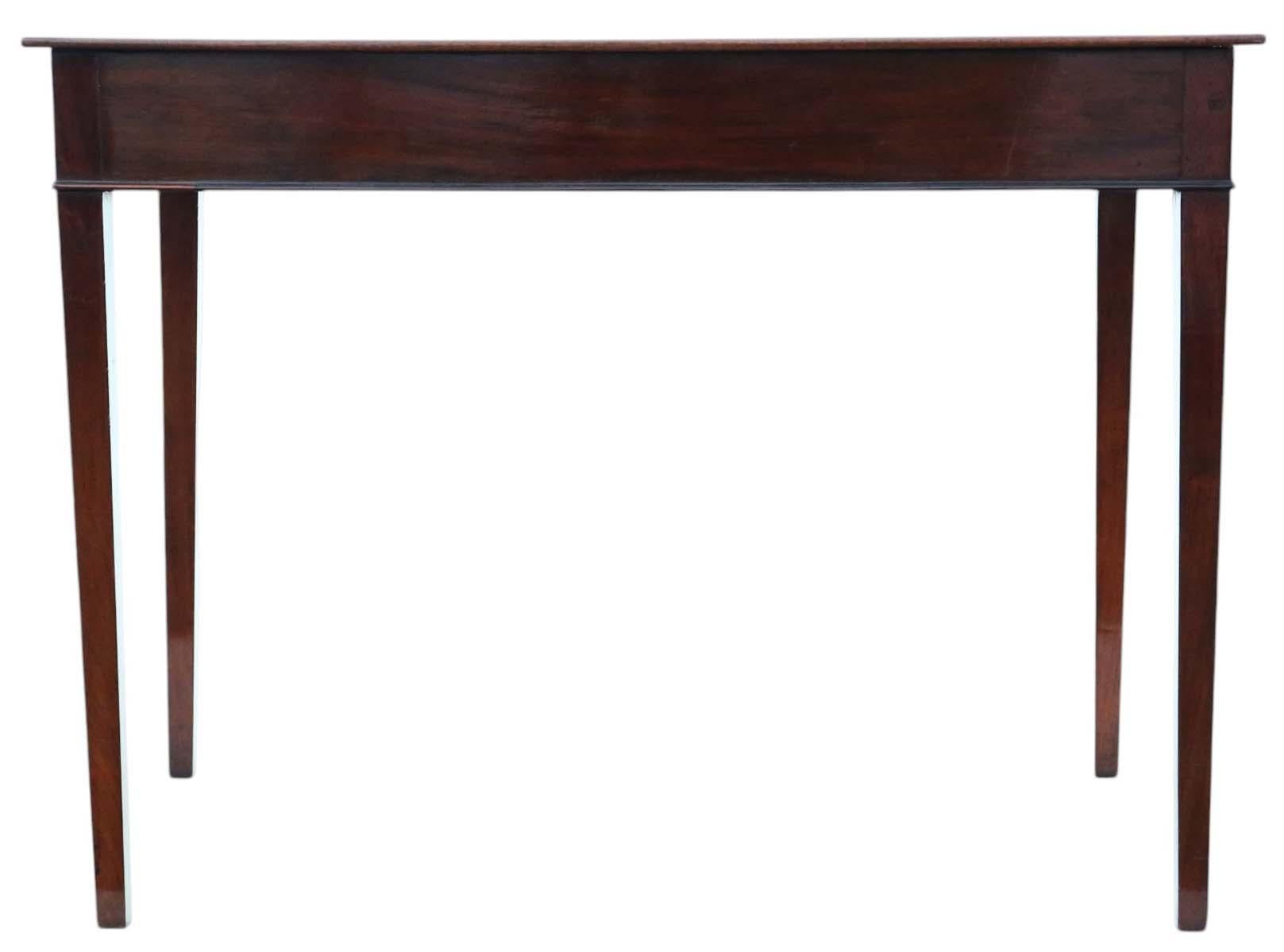 Ancienne table à écrire en acajou marqueté du 19e siècle, de belle qualité en vente 5