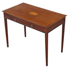 Antique Fine Quality 19th Century Inlaid Mahogany Writing Dressing Table Desk