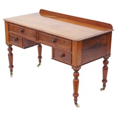  Antique fine quality 19th Century mahogany library writing dressing table desk