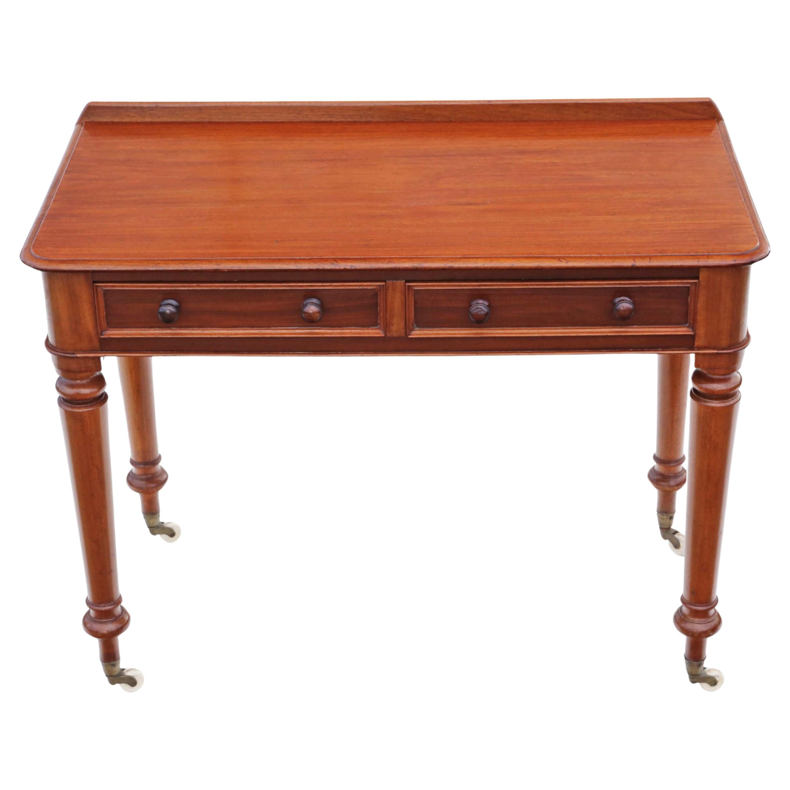 Antique fine quality 19th Century mahogany writing dressing side table desk