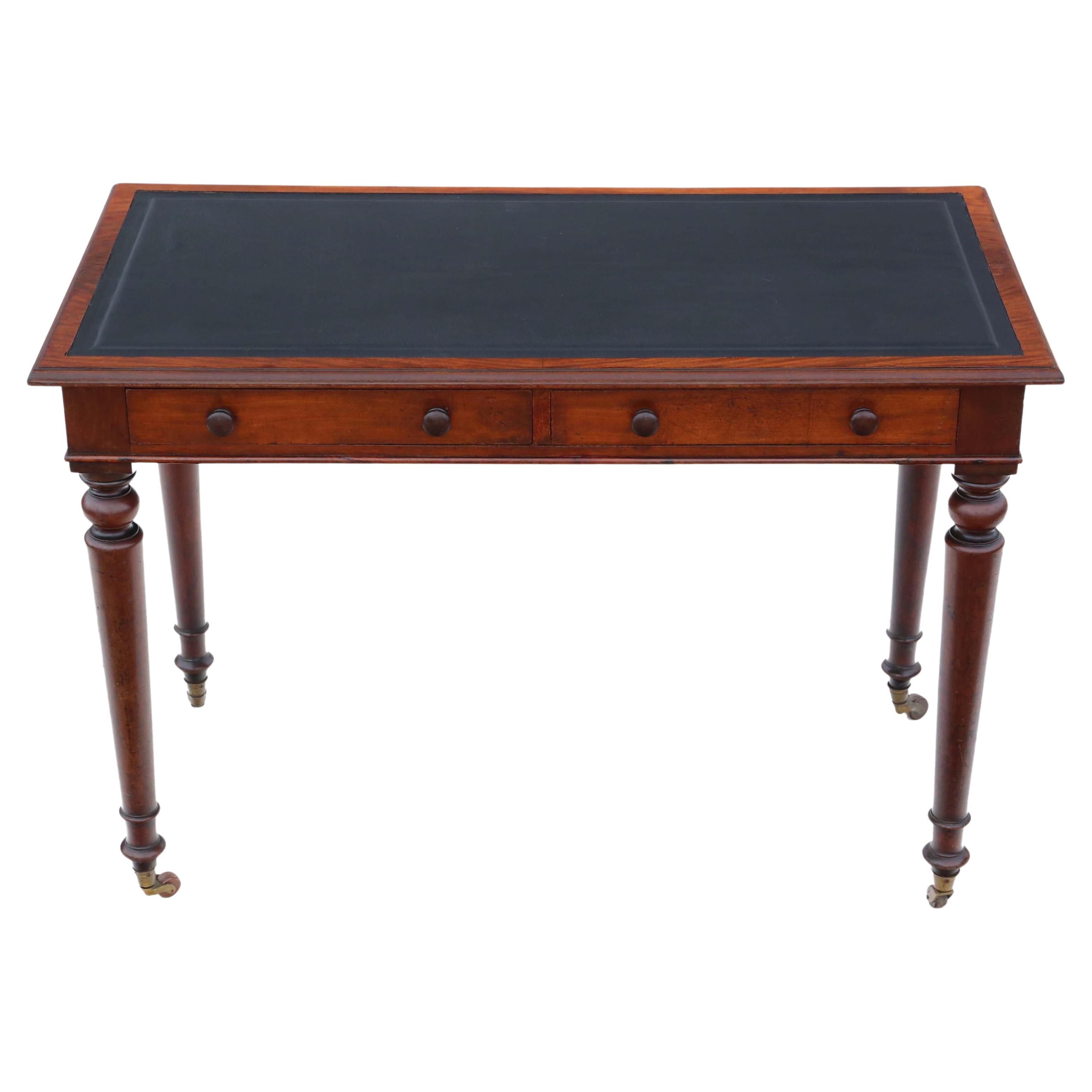 Antique Fine Quality 19th Century Mahogany Writing Side Table Desk C1850