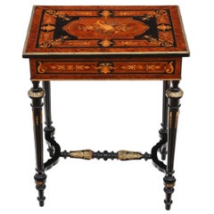 Antique Fine Quality 19th Century Marquetry Dressing Side or Occasional Table