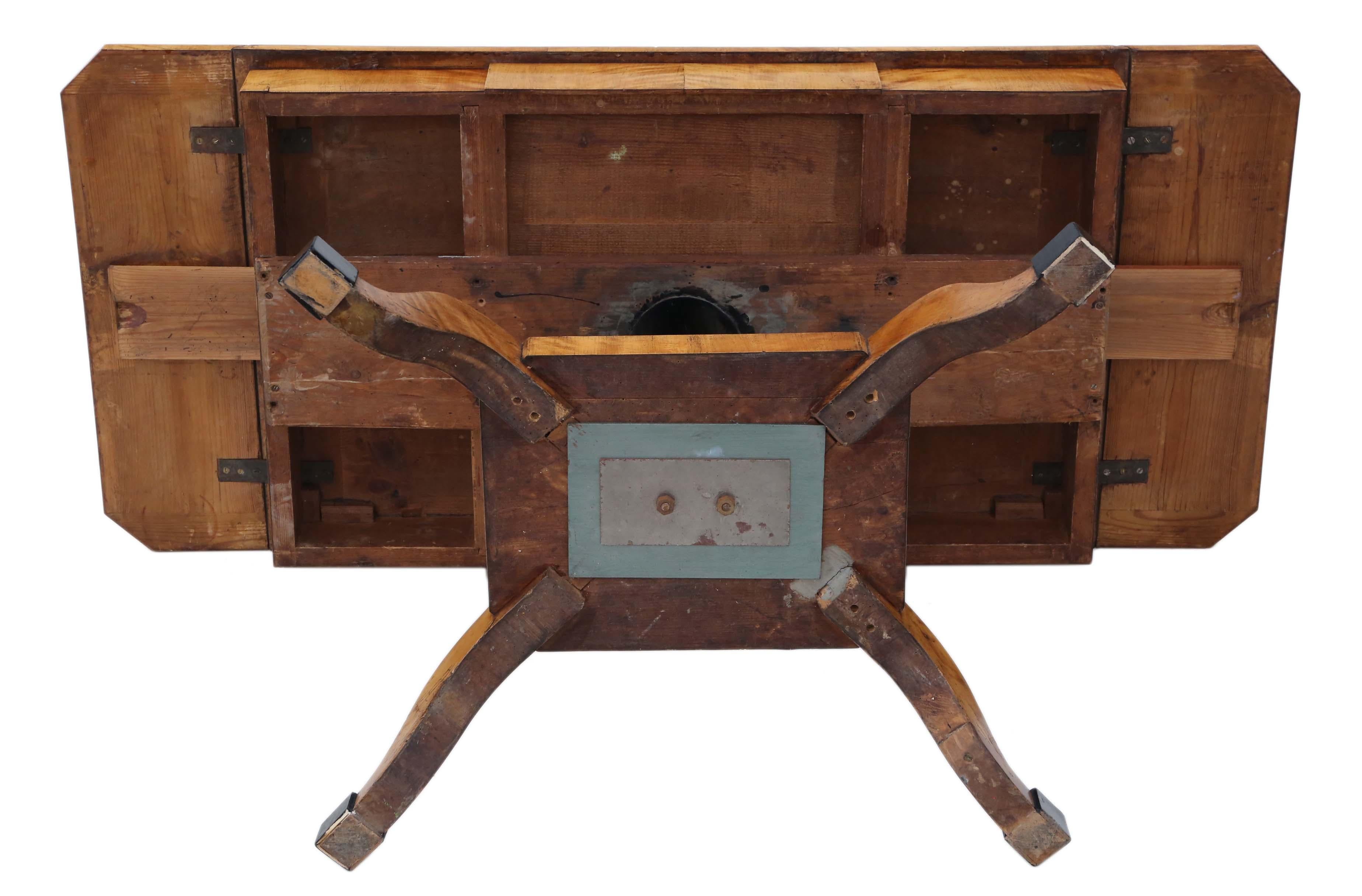 Antique Fine Quality 19th Century Swedish Biedermeier Satin Birch Sofa Table For Sale 7
