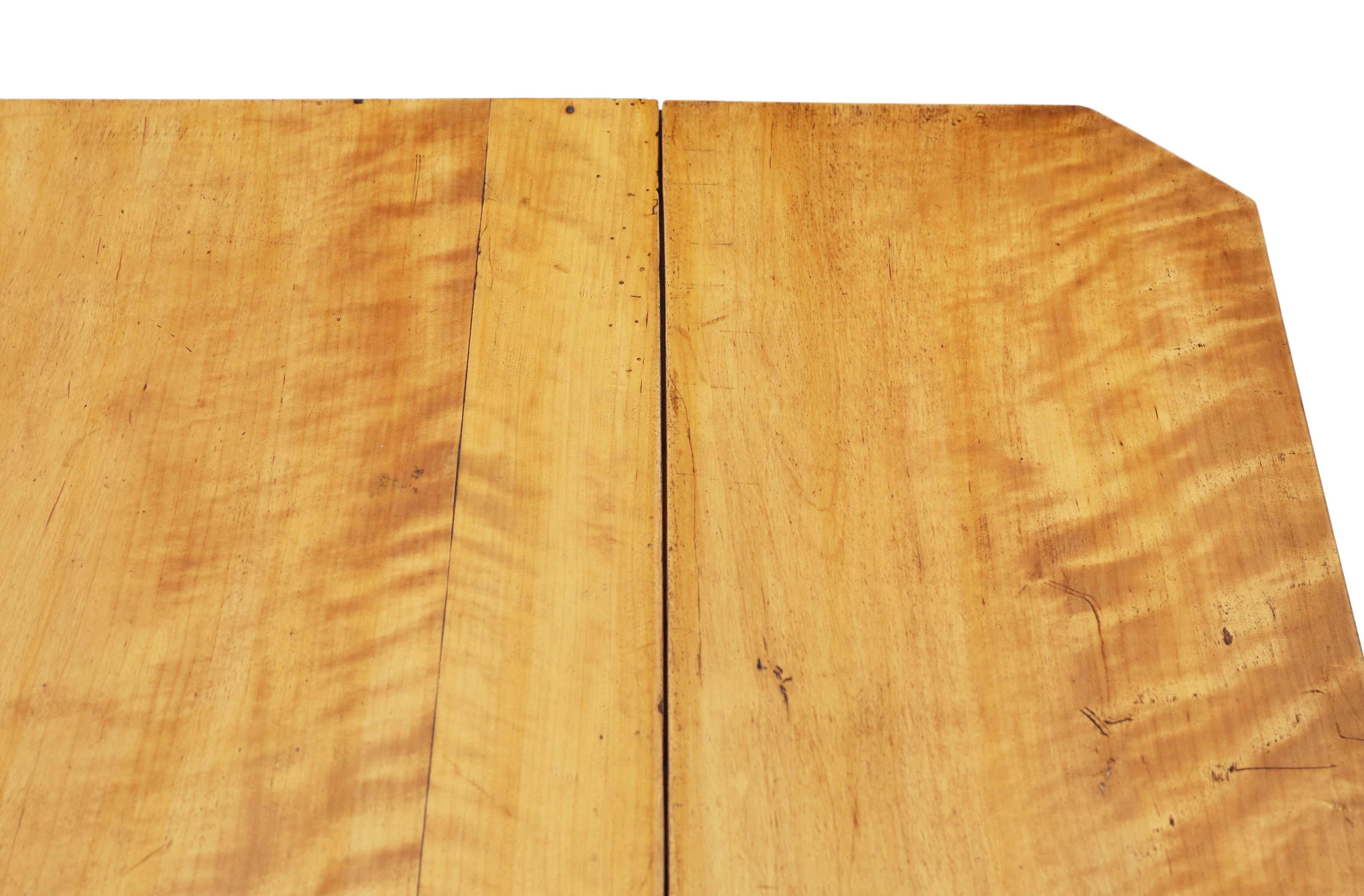 Wood Antique Fine Quality 19th Century Swedish Biedermeier Satin Birch Sofa Table For Sale