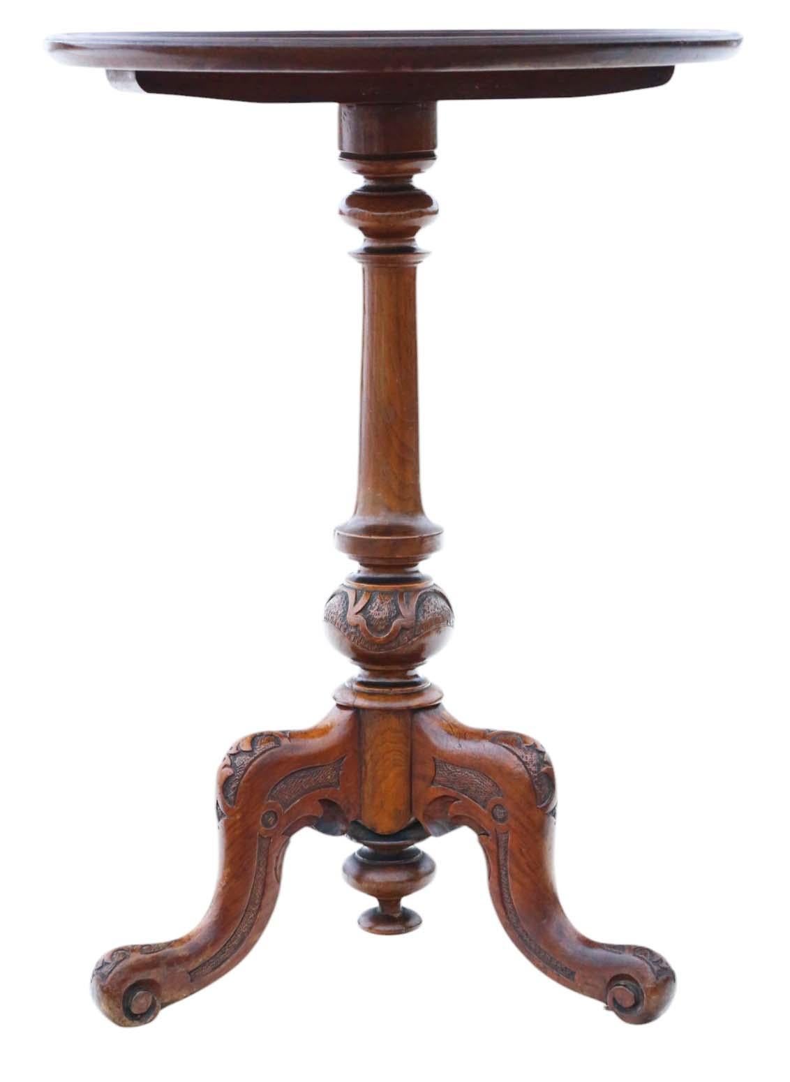 XIXe siècle Table à vin ou table d'appoint ancienne du 19ème siècle en acajou et noyer en vente
