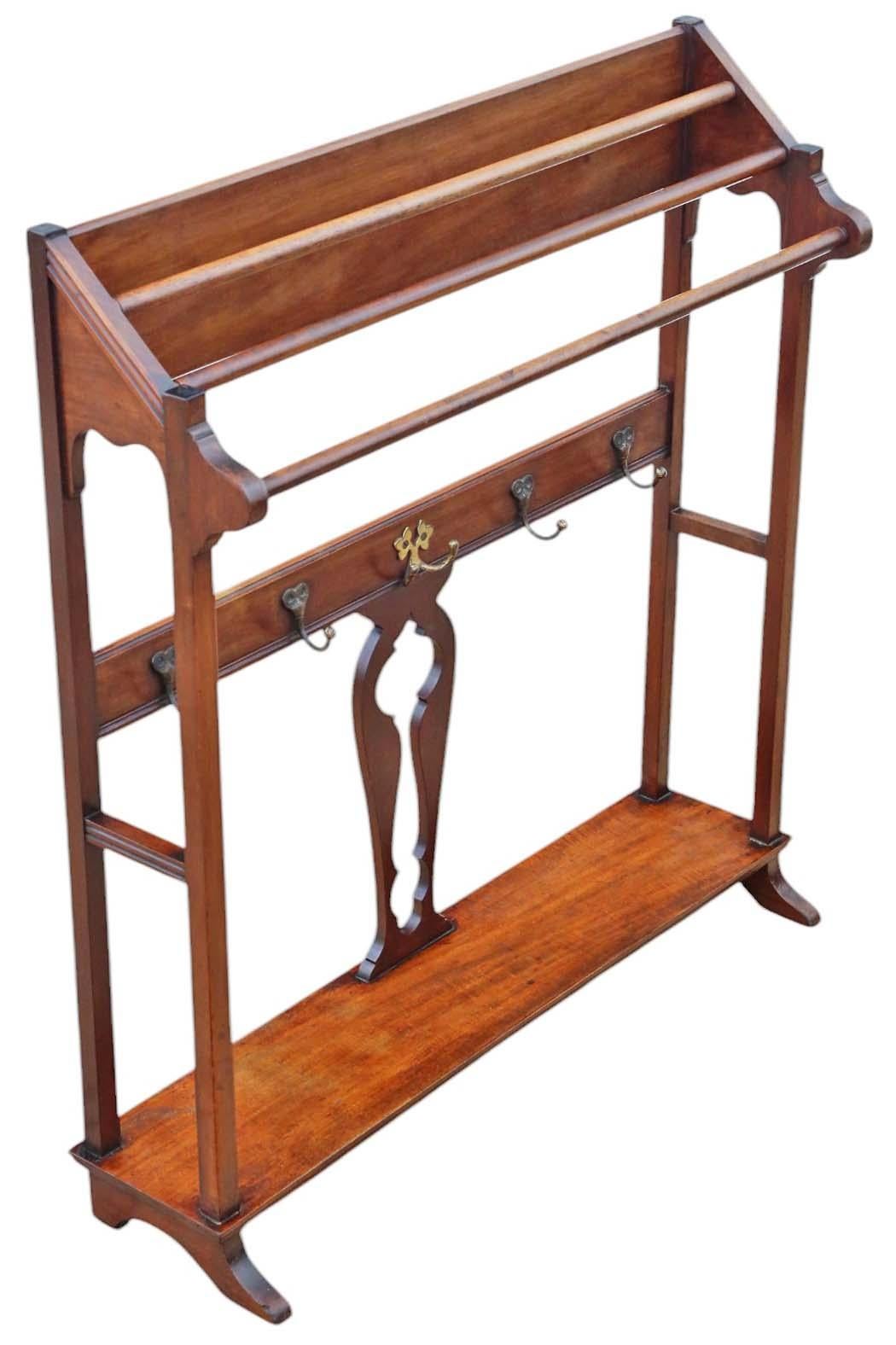 Antico porta asciugamani in mogano di qualità Art Nouveau, supporto per il bagno C.C. In condizioni buone in vendita a Wisbech, Cambridgeshire
