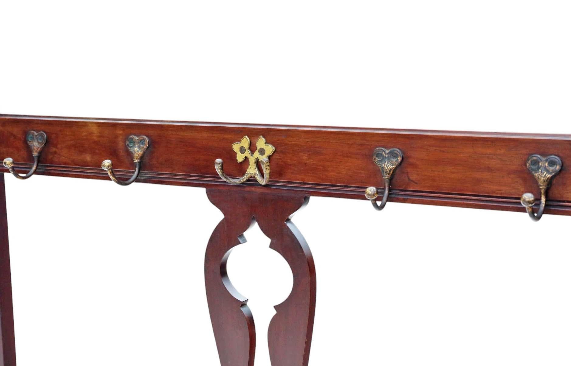 Antico porta asciugamani in mogano di qualità Art Nouveau, supporto per il bagno C.C. in vendita 1