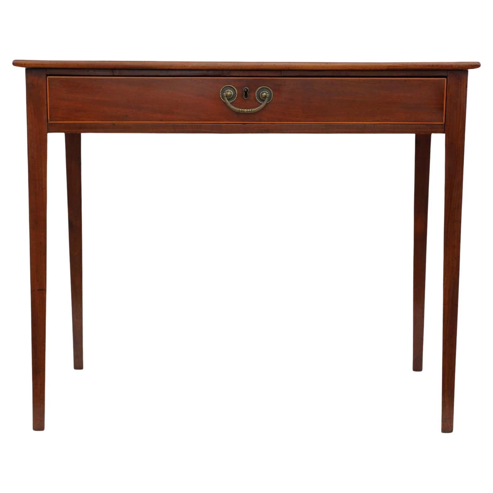 Antique Fine Quality C1800 Inlaid Mahogany Writing table - Desk Side Dressing For Sale