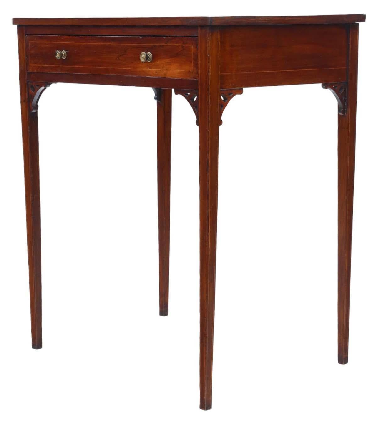 Early 20th Century Antique Fine Quality C1900 Inlaid Mahogany Ladies Writing Table Desk Dressing For Sale