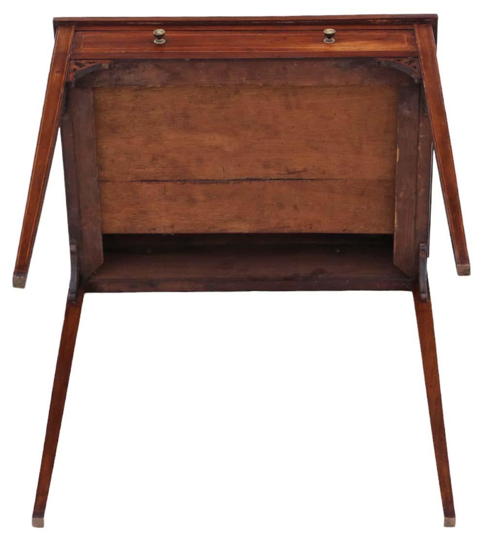 Antiker feiner Qualität C1900 Intarsien-Mahagoni-Schreibtisch/Schreibtisch für Damen aus Mahagoni mit Intarsien im Angebot 3
