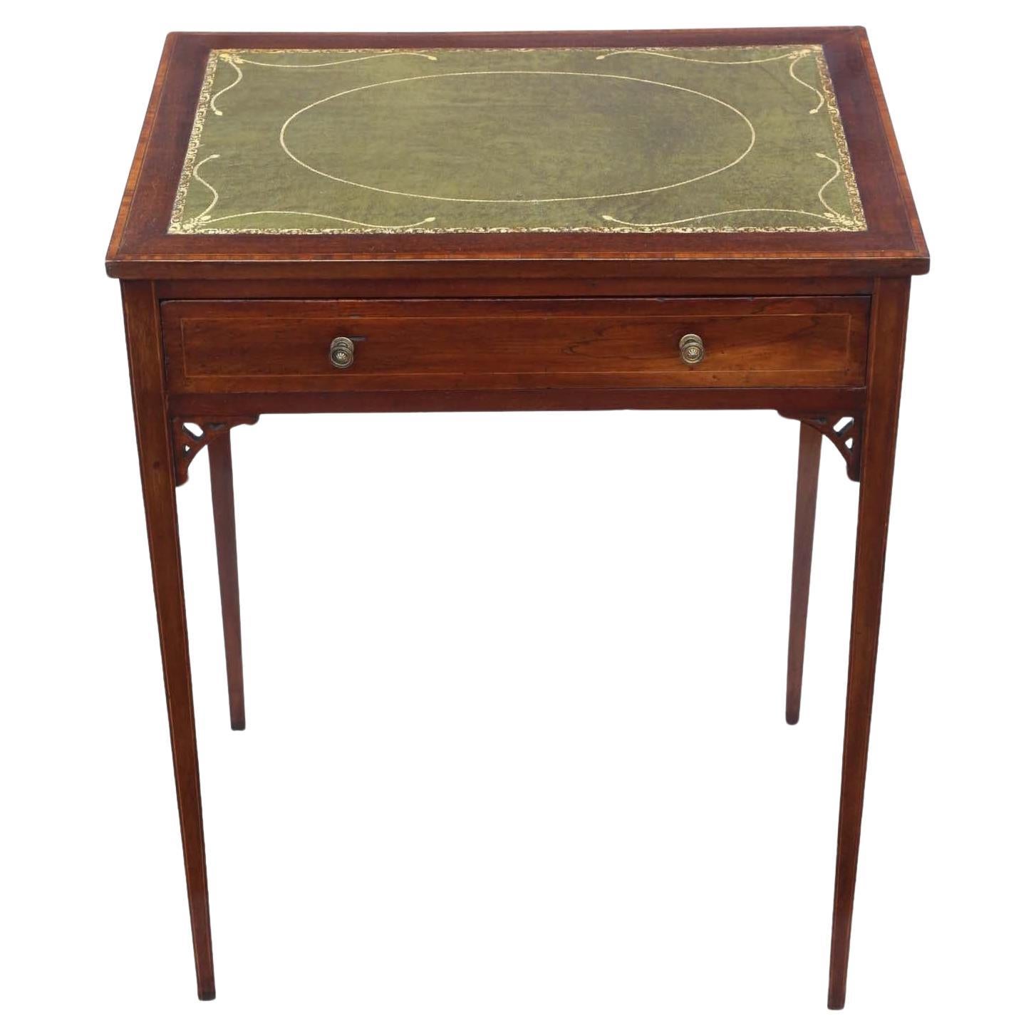 Antique Fine Quality C1900 Inlaid Mahogany Ladies Writing Table Desk Dressing For Sale