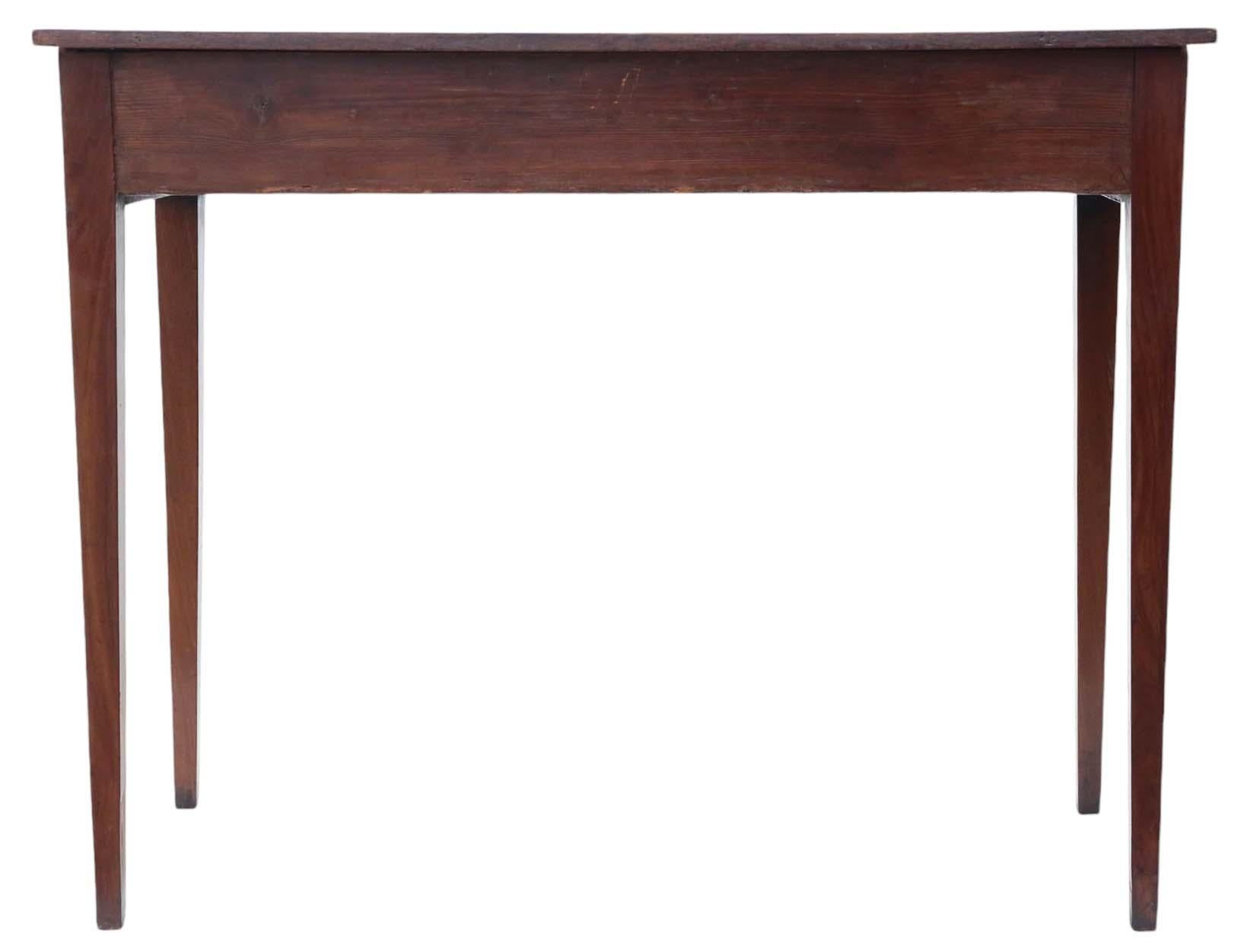 Antique Fine Quality Georgian Bow Front Mahogany Writing Dressing Table 19th C For Sale 2