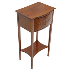  Vintage fine quality Georgian revival bowfront mahogany bedside table C1910