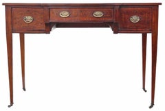 Antique Fine Quality Inlaid Mahogany Writing Dressing Table 19th Century Desk