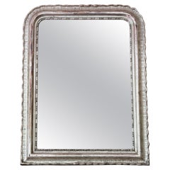Antique fine quality large silver gilt 19th Century overmantle or wall mirror