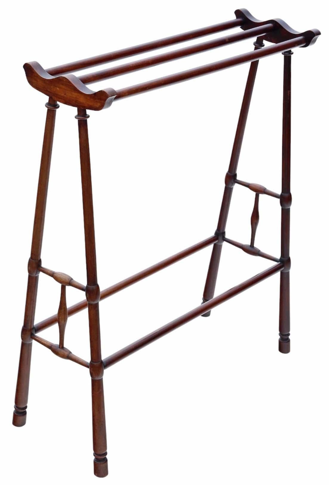 Antike feine Qualität Mahagoni C1900 Arts and Craft Handtuchhalter Stand im Zustand „Gut“ im Angebot in Wisbech, Cambridgeshire