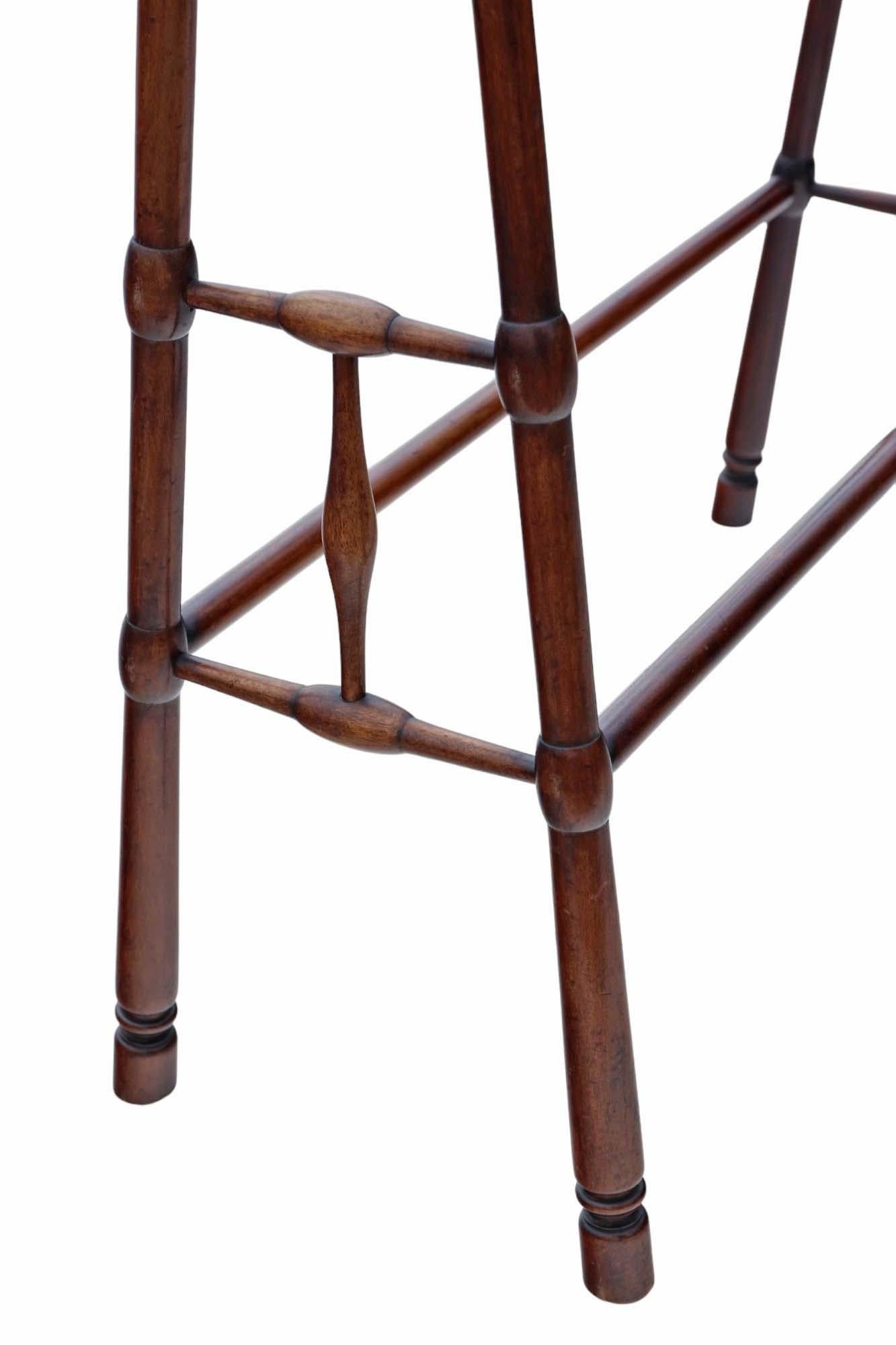 Antike feine Qualität Mahagoni C1900 Arts and Craft Handtuchhalter Stand (Holz) im Angebot