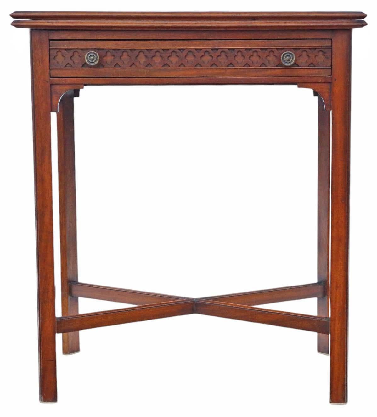 Antiguo Escritorio de caoba de alta calidad Mesa de cartas Escritorio auxiliar Vestidor en Bueno estado para la venta en Wisbech, Cambridgeshire