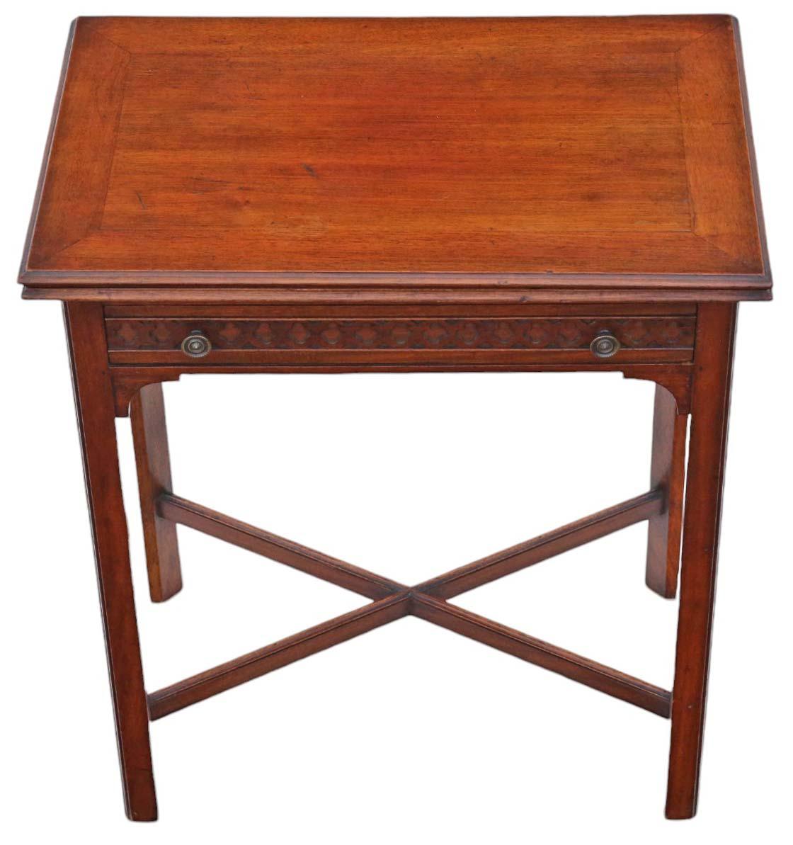 Antiguo Escritorio de caoba de alta calidad Mesa de cartas Escritorio auxiliar Vestidor siglo XX en venta