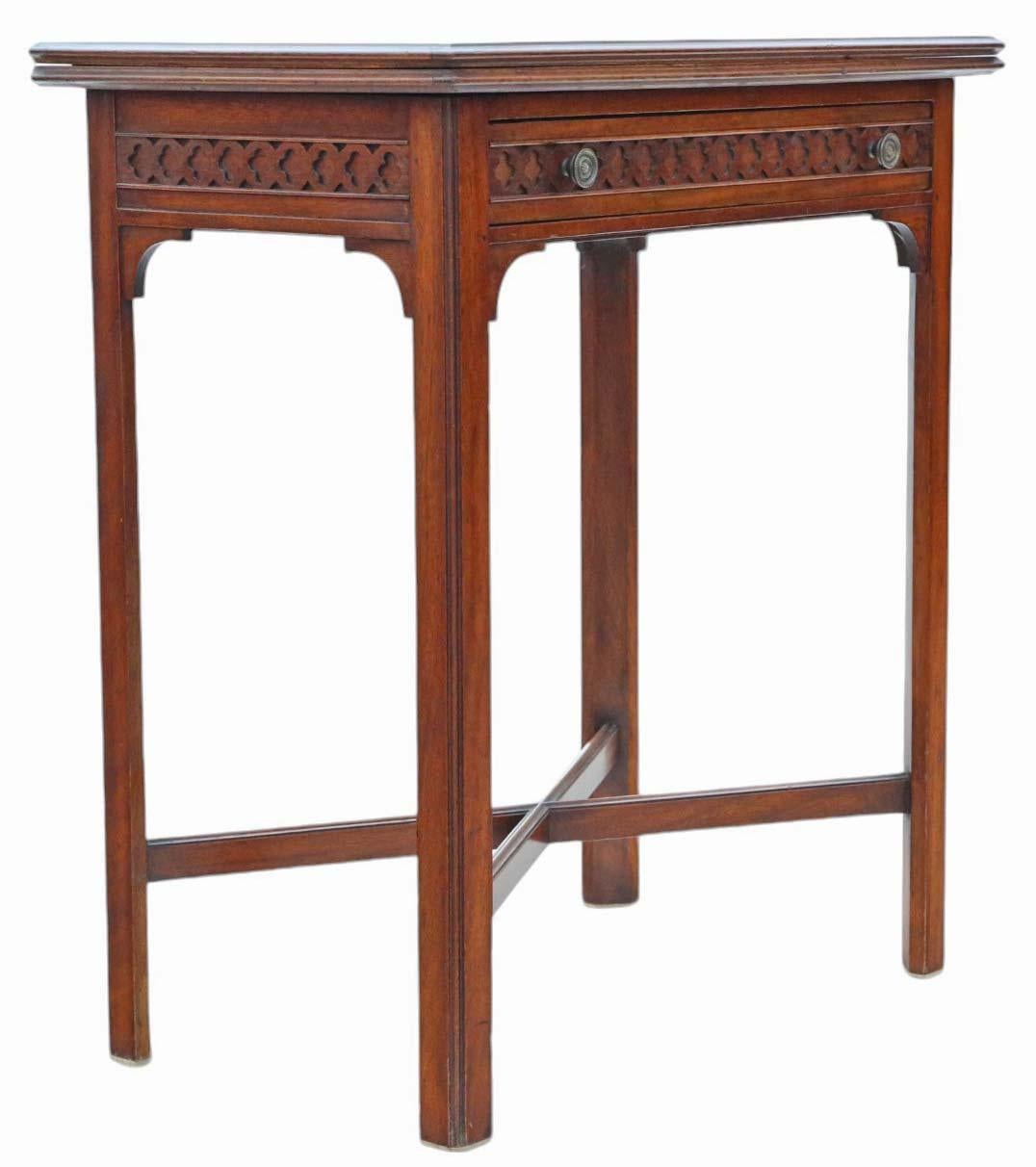 Antiguo Escritorio de caoba de alta calidad Mesa de cartas Escritorio auxiliar Vestidor Madera en venta