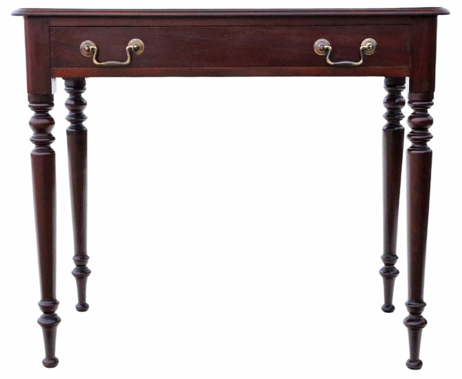 Ancienne table à écrire en acajou de qualité supérieure 19e siècle Bureau d'appoint en vente 3