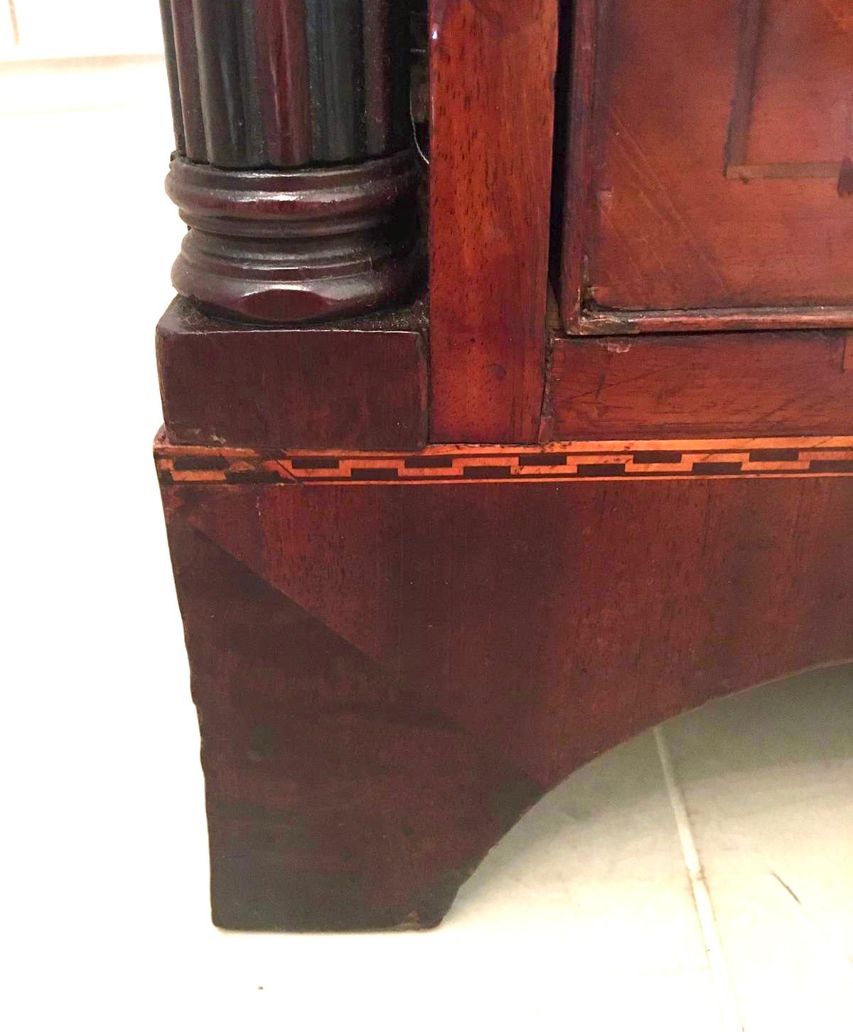 Antique Fine Quality Regency Mahogany Secretaire Bookcase 3