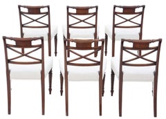 Antique fine quality set of 6 19th Century mahogany dining chairs Gillows