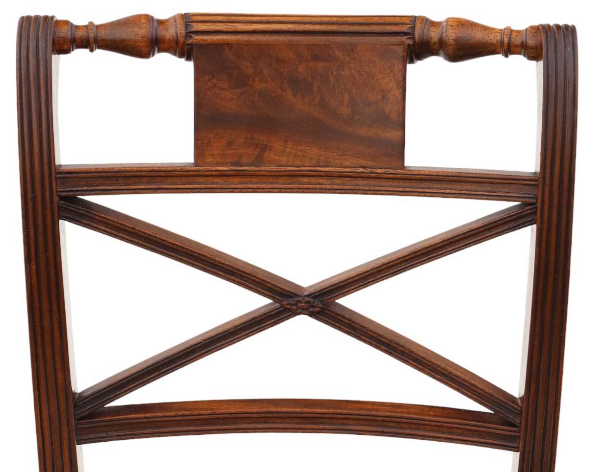Legno Antico set di 6 sedie da pranzo in mogano del XIX secolo di alta qualità Gillows in vendita