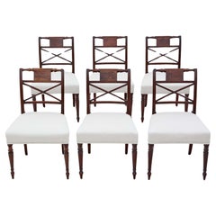 Antique fine quality set of 6 19th Century mahogany dining chairs Gillows
