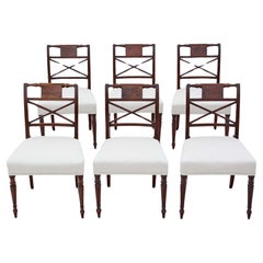 Antique fine quality set of 6 19th Century mahogany dining chairs Gillows 