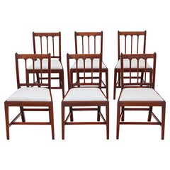 Antique Fine Quality Set of 6 Georgian Mahogany Dining Chairs C1800
