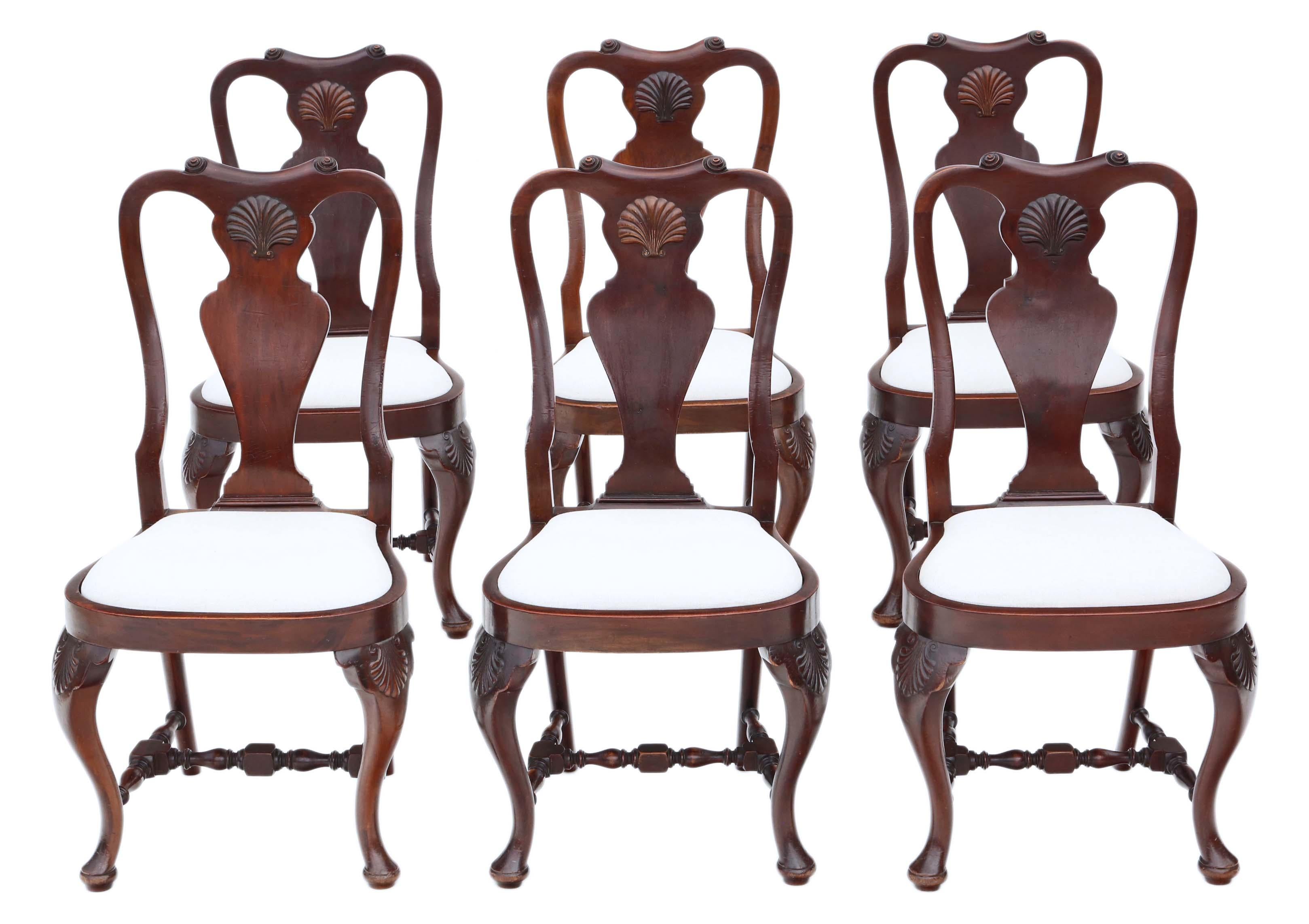 Antique Fine Quality Set of 8 '6 + 2' Revival Mahogany Dining