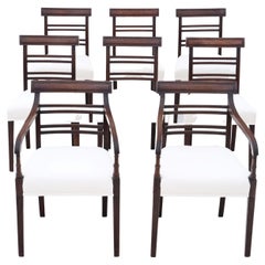 Antique Fine Quality Set of 8 '6 Plus 2' 19th Century Mahogany Dining Chairs