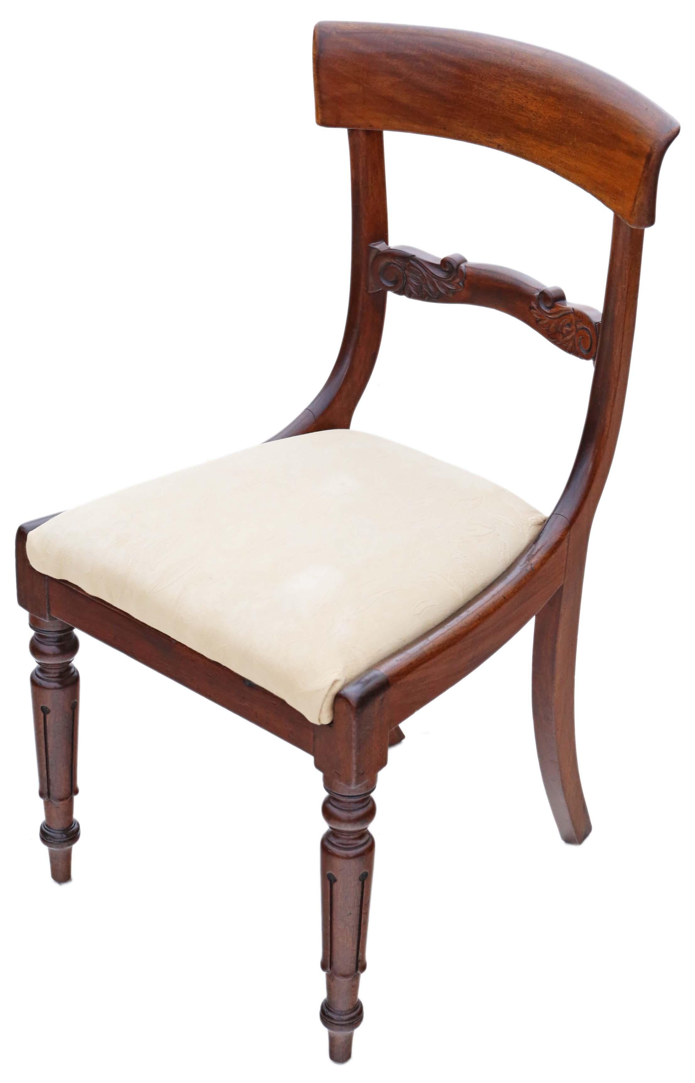 Antique Fine Quality Set of 8 '6 Plus 2' Mahogany Dining Chairs, 19th Century In Good Condition In Wisbech, Cambridgeshire