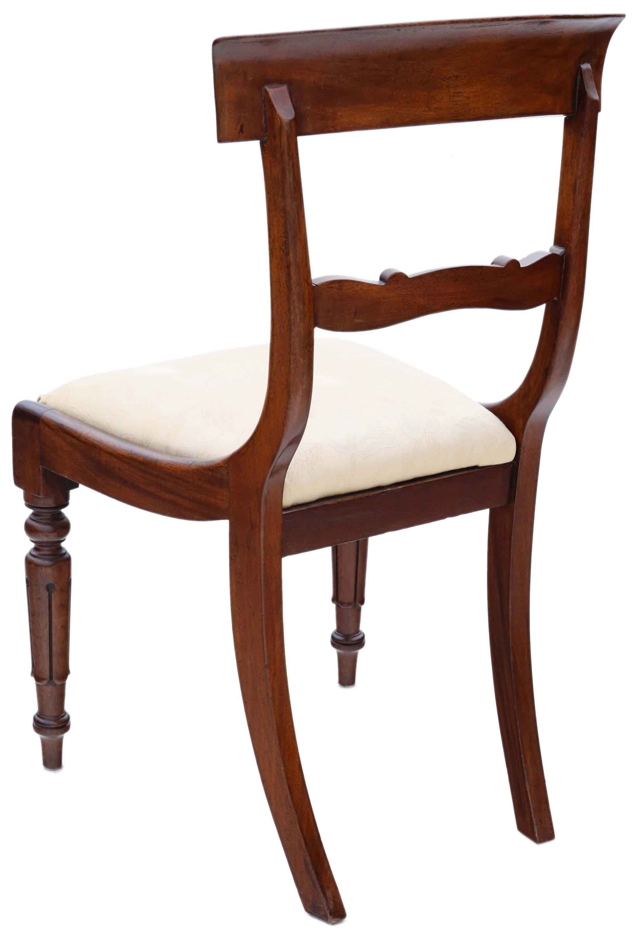 Antique Fine Quality Set of 8 '6 Plus 2' Mahogany Dining Chairs, 19th Century 1