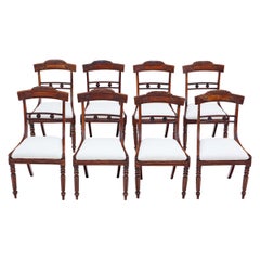 Antique Fine Quality Set of 8 Regency Mahogany Dining Chairs C1830